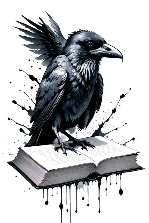 Raven Book Ink Splatter Morphing