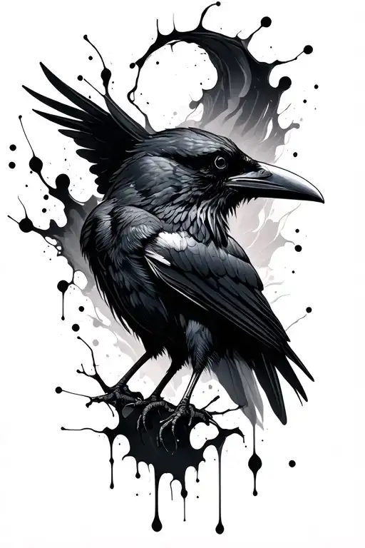 Raven Book Ink Splatter Morphing