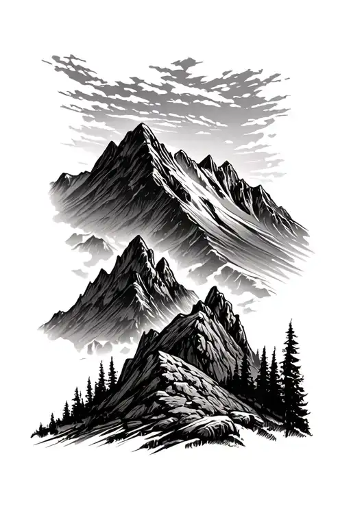 Western Mountain Scene