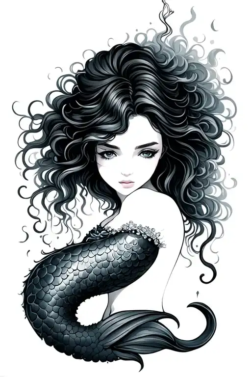 Mermaid With Hair