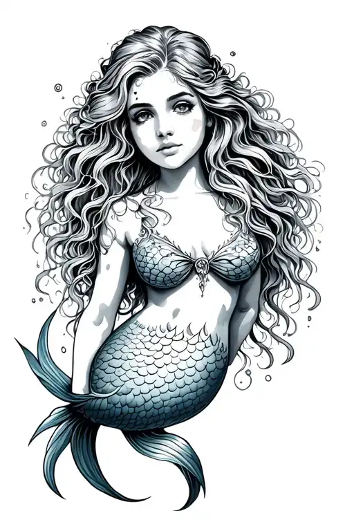 Mermaid With Hair