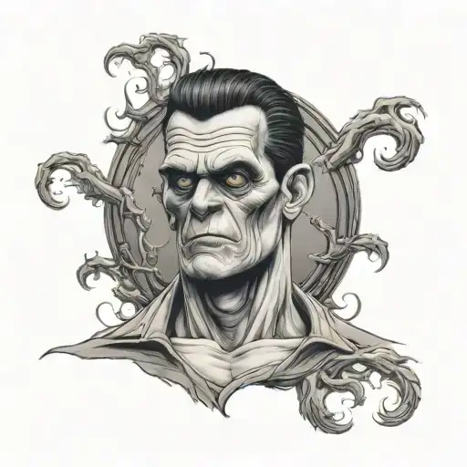 Halloween Sleeve With Frankenstein