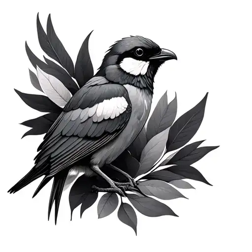 3 Number 4 On Neck Acting Like Birds