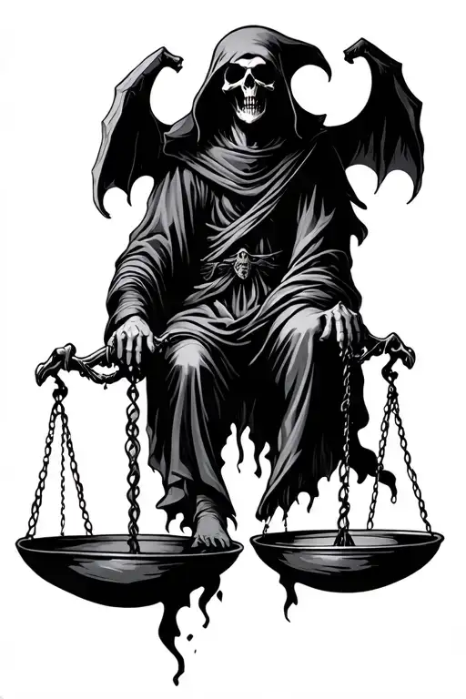 Grim Reaper Scales Balancing Life