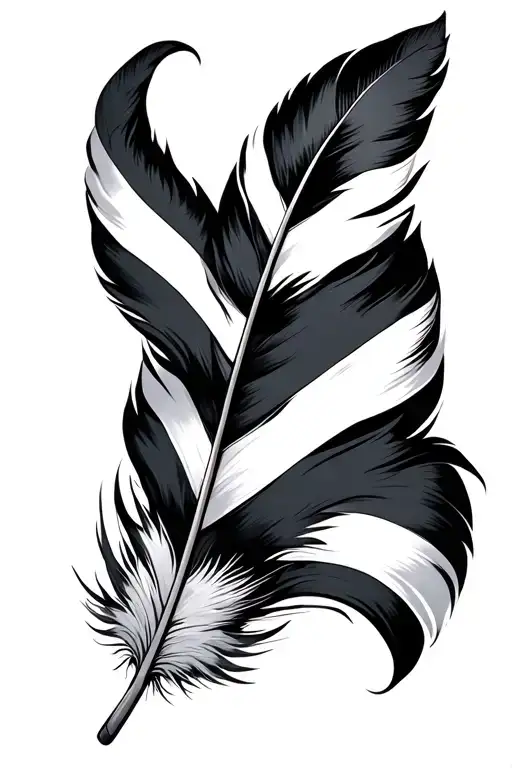 Feather With Scottish Flag Intertwined