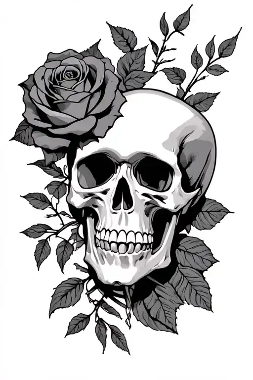 Skeleton And Roses