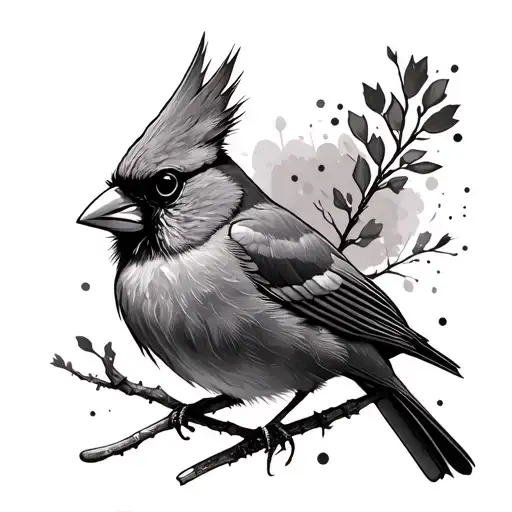 Cardinal With Paint Brush