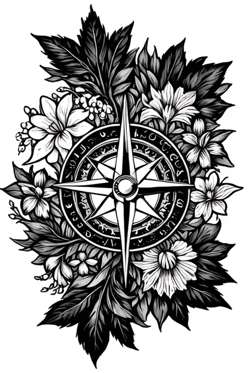 Mandala Lily Of Valley Daffodil Larkspur Violet Tree Of Life Compass
