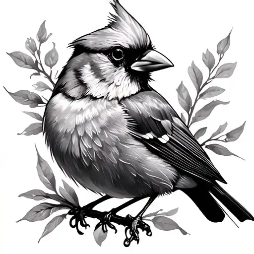 Cardinal With Paint Brush