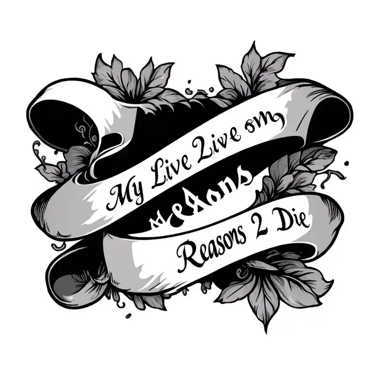 Scroll Saying My Reasons 2 Live & My Reasons 2 Die