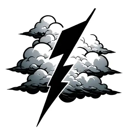 Clouds And Lightning Bolt