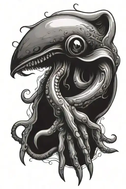 Squid Holding Hands With His