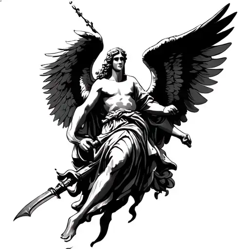 Guardian Angel In War Scene