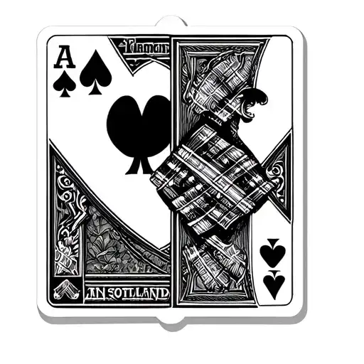 Two Playing Cards With A Scotland Theme