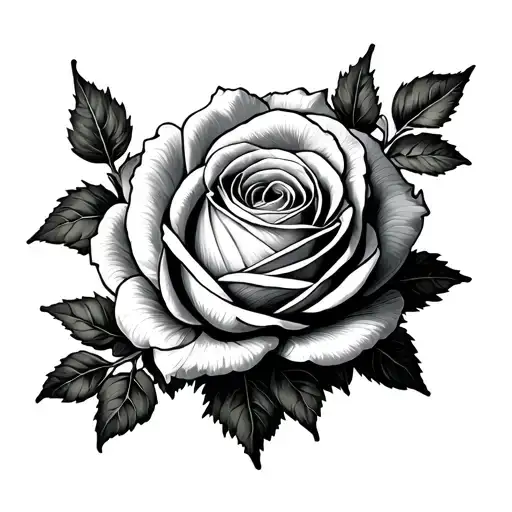 Cauliflower And Rose Intertwined