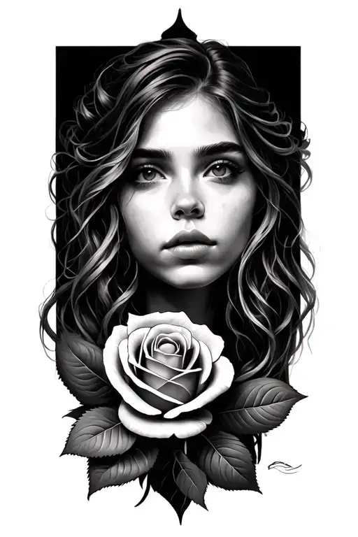 Ellie With A Rose Intertwined