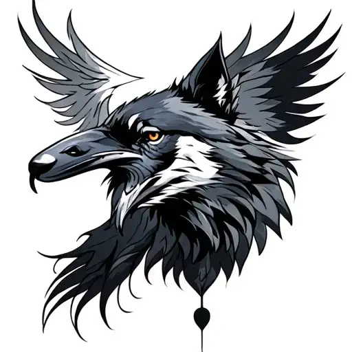 Raven And Wolf