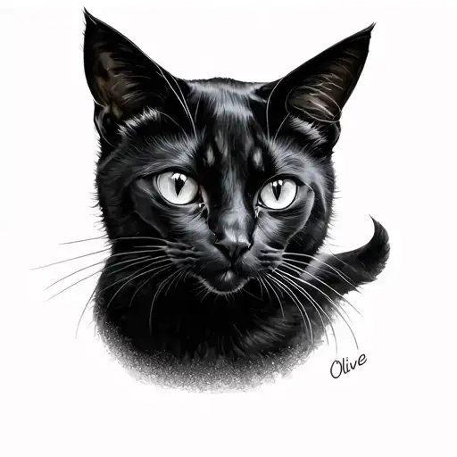 Black Cat Cat Named Olive