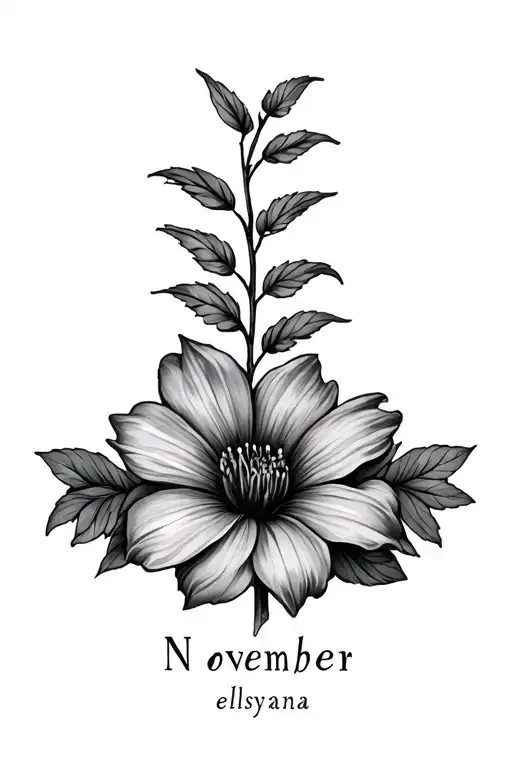 Name Ellsyana With November Birth Flower