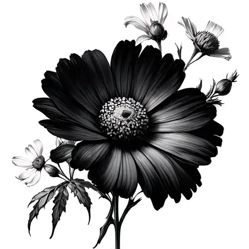 Small Bouquet Cosmos And Nacissus