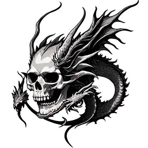 Dragon Libra And Skull