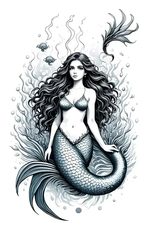 Mermaid And Other Underwater Scene