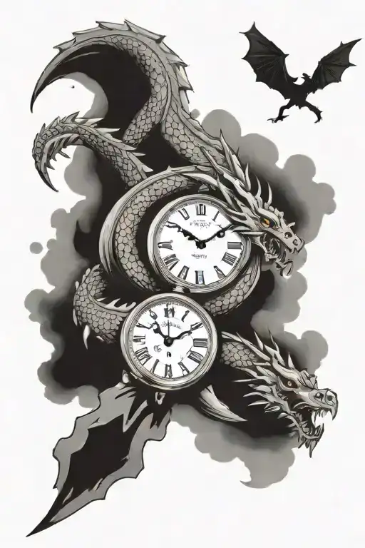 A Long Dragon And Pendant Watch