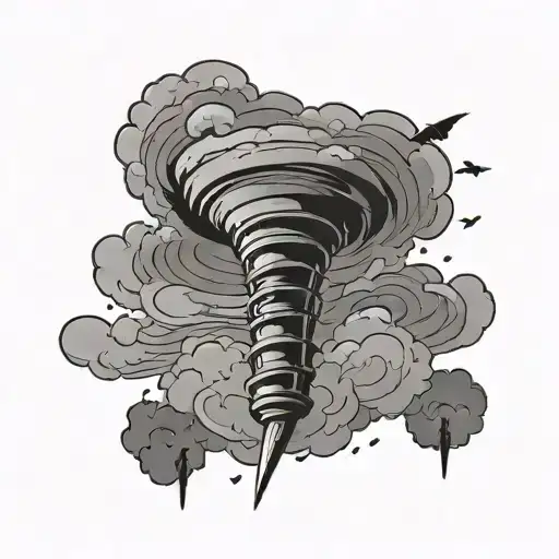 A Simple Cartoonist Tornado With Oklahoma Complementing It