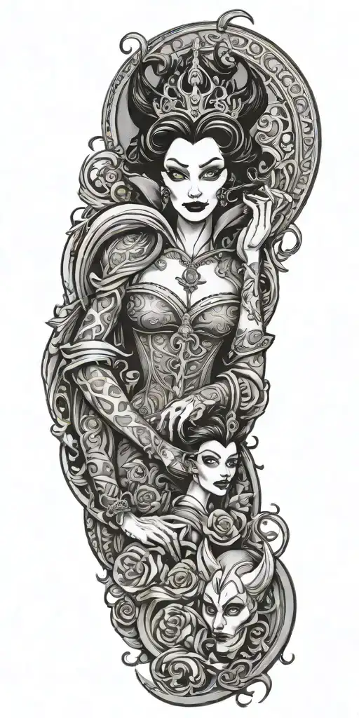 Full Sleeve Disney Villains Whole Arm