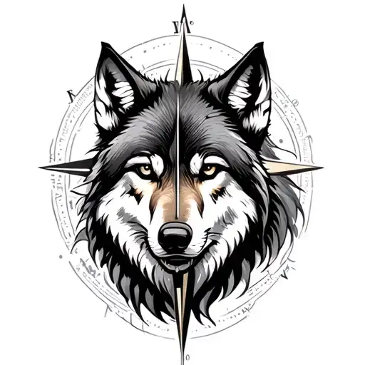Wolf And Compass