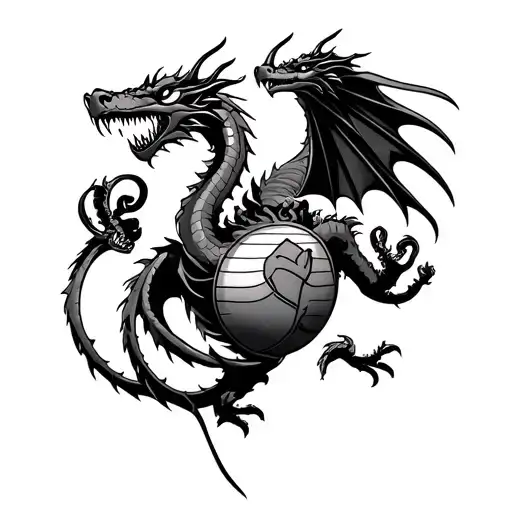 Marine Corps And Dragon