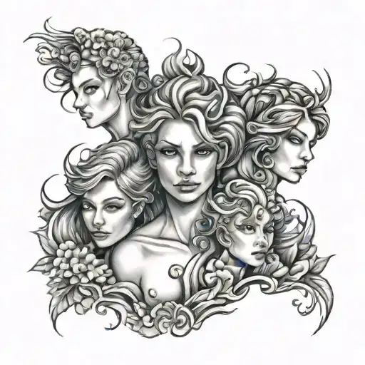 Brother And Two Sisters