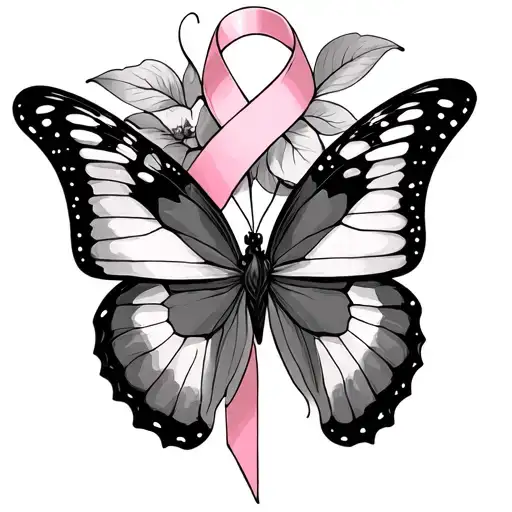 Breast Cancer And Butterfly