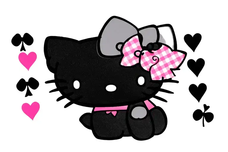 Hello Kitty And Hearts Playing Card