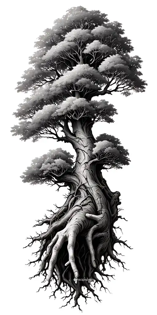 Family Tree With Names In Roots