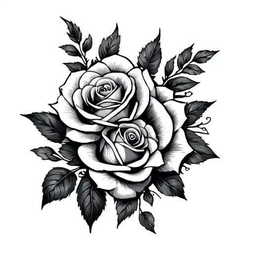 A Tatoo With Elaha N Roses