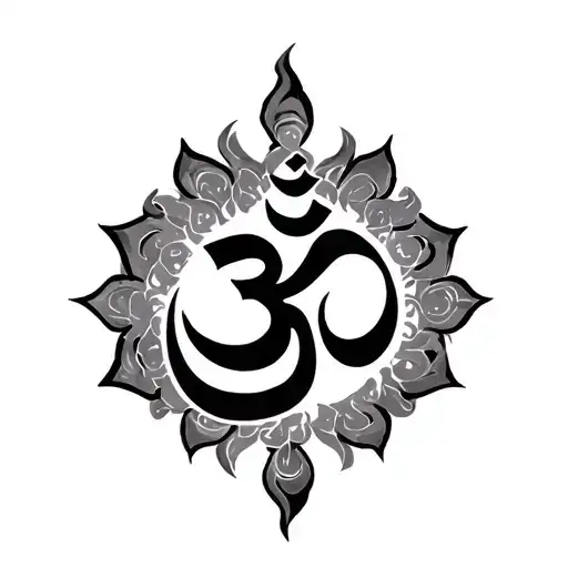 Shivas Trishul With Om Symbol