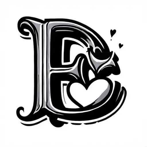 Small Letter E With A Heart