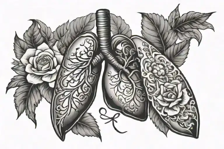 Lung Cancer Memorial Tattoo For Dad