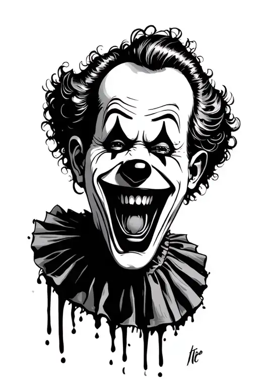 Laugh Through The Pain Clown Face