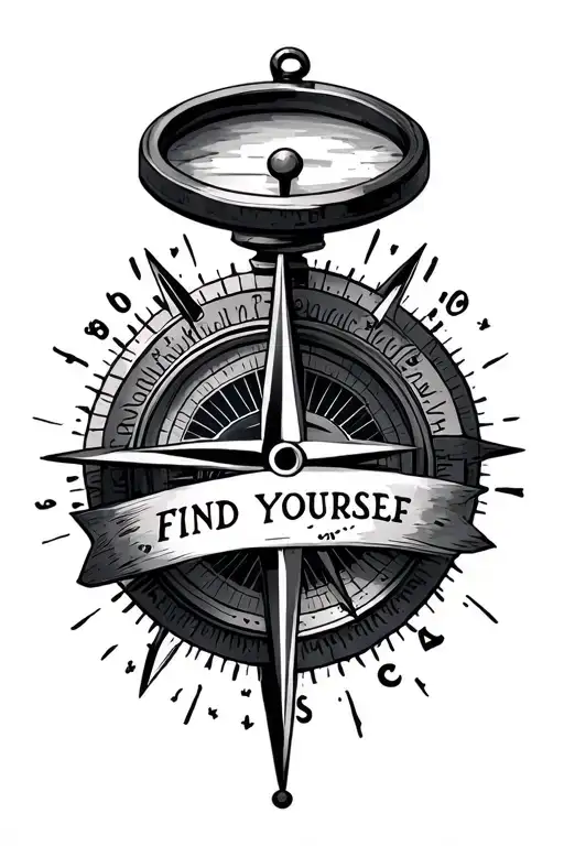Compass With The Words Find Yourself