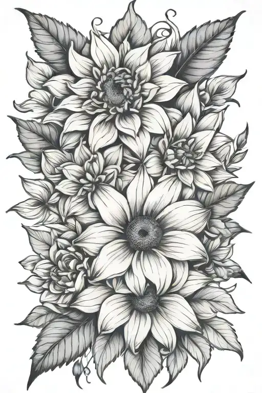 Sunflower Daffodil Dahlia Gardenia Orchid