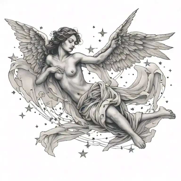 Flying Angel Falling Star Constellation