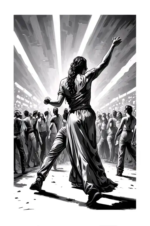 Pyramid Stage Lights Illuminating A Crowd Dancing