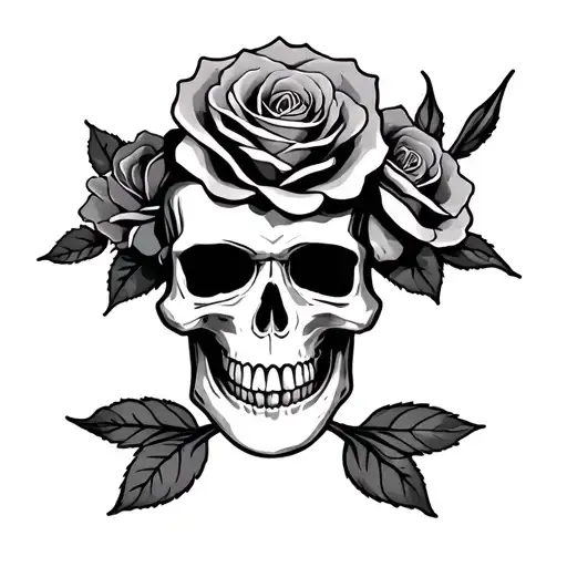 Skull Roses Texas