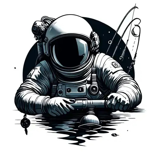 Astronaut Fishing