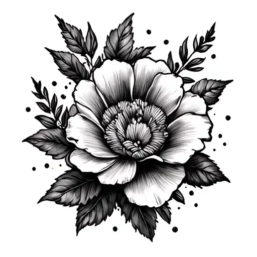 Floral Design On Ring Finger To Hand