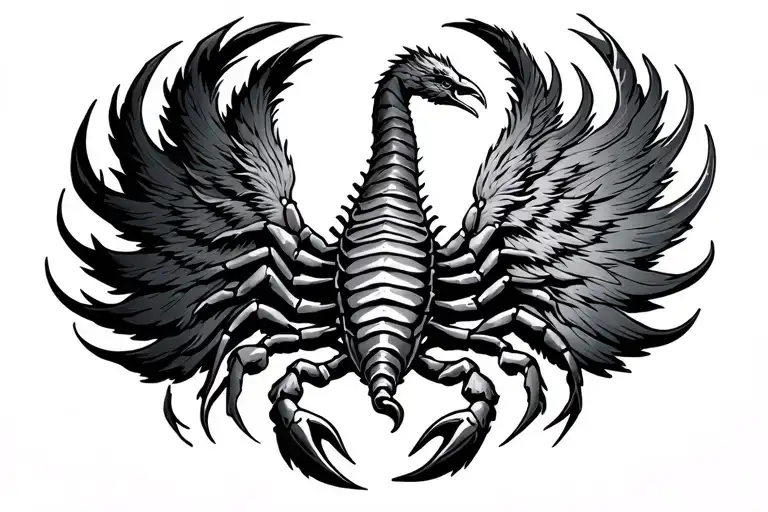 Phoenix Scorpion Hybrida Scorpion Tail That Transforms Into Phoenix Flames Very Unique