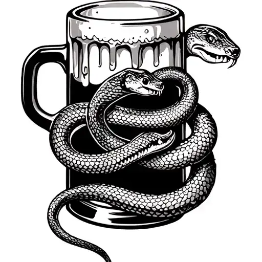 Snake Around A Beer Mug