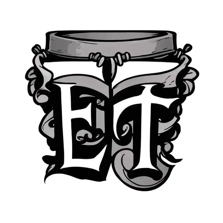 Anklet With E And T Letters